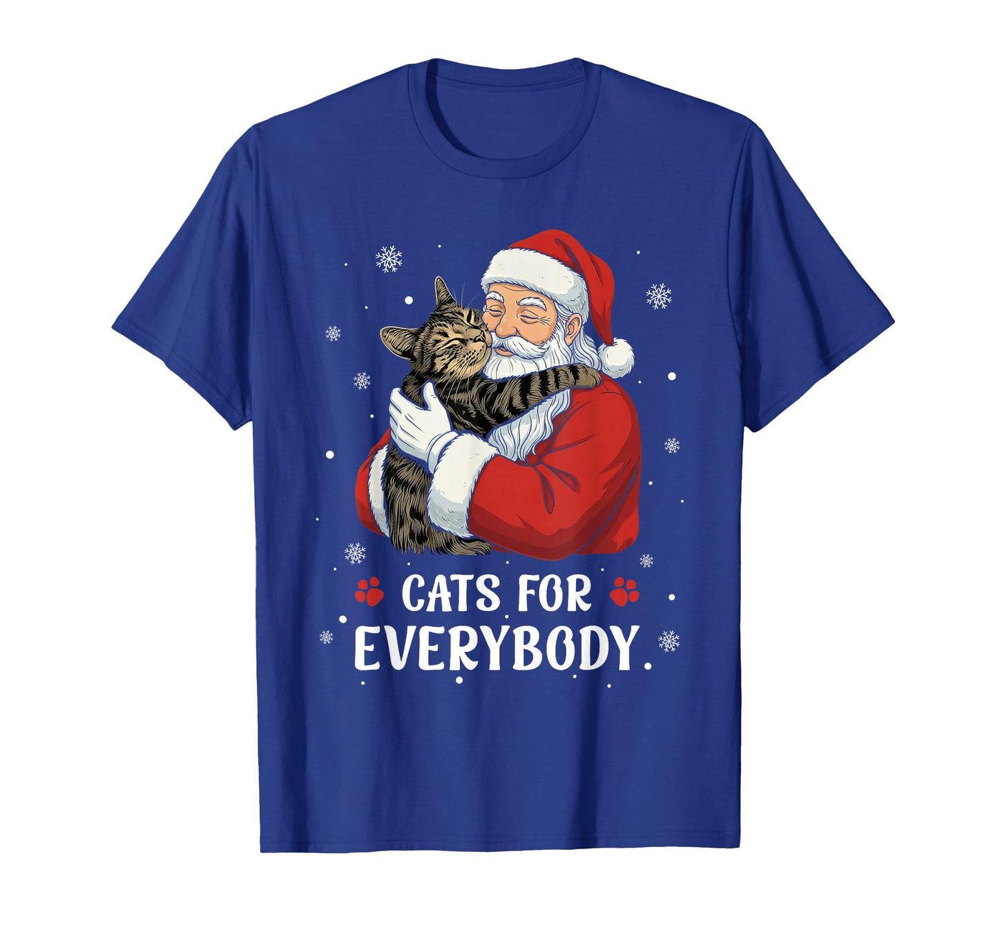 Cats for Everybody Santa Christmas Funny Cat Xmas Women Kids T-Shirt