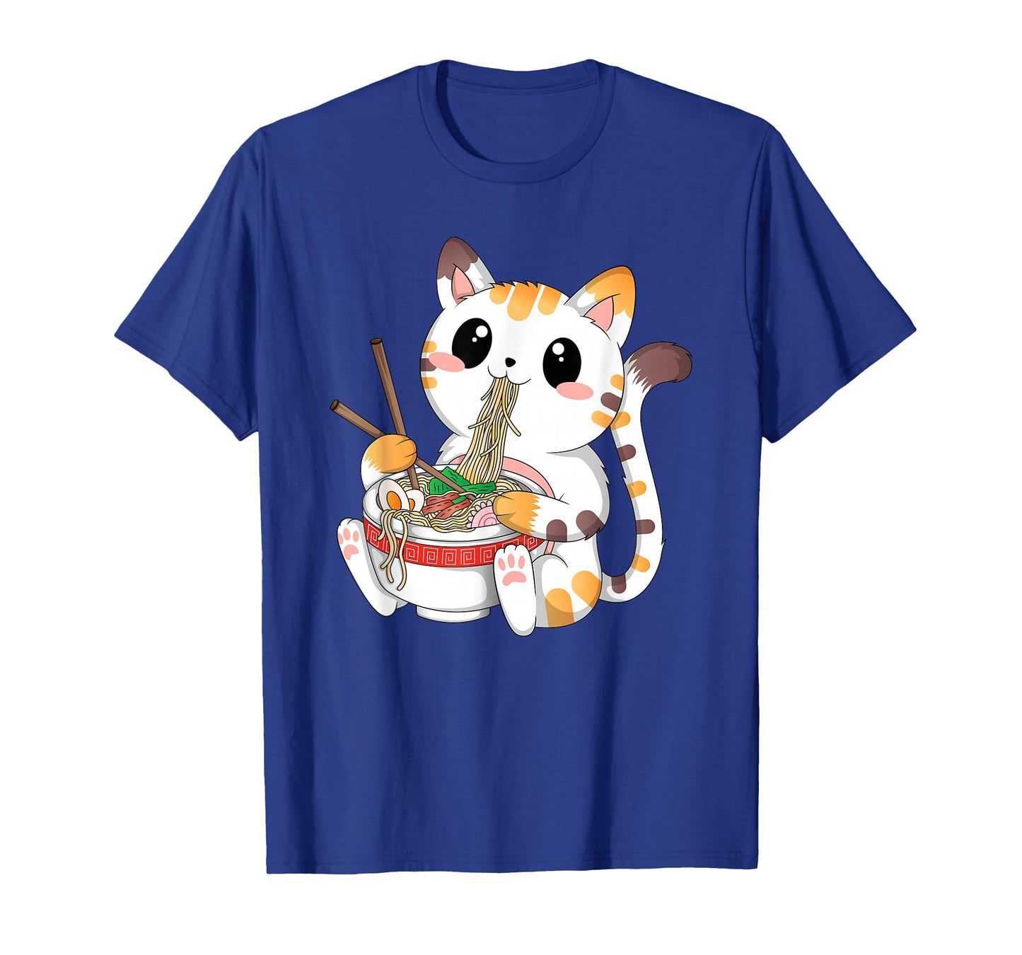 Japanese Anime Cat Ramen Noodles Kawaii Neko Women Men T-Shirt
