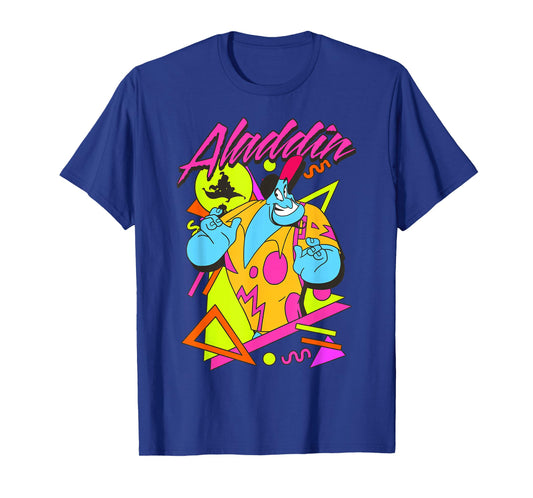 Disney Aladdin Genie 90's Style Retro Vintage Portrait T-Shirt