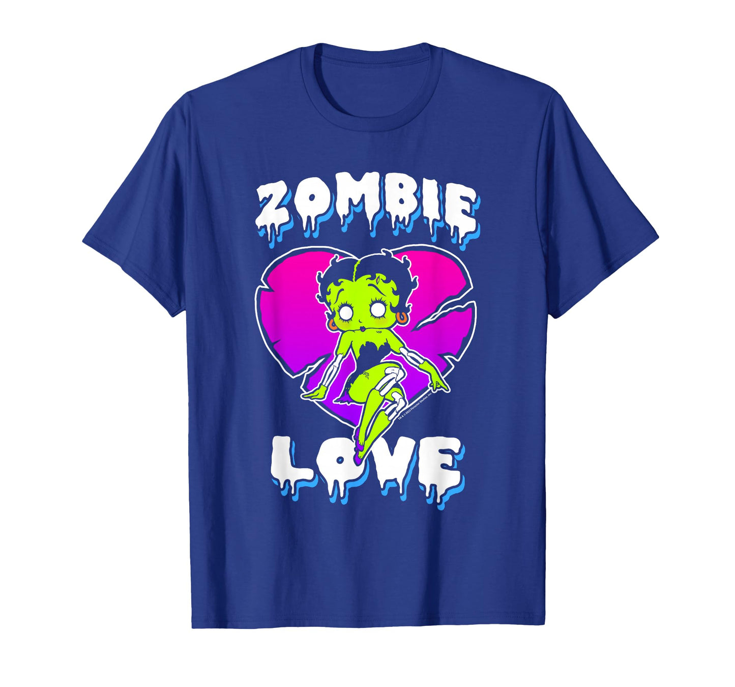 Betty Boop Halloween Zombie Love Death Heart Logo T-Shirt