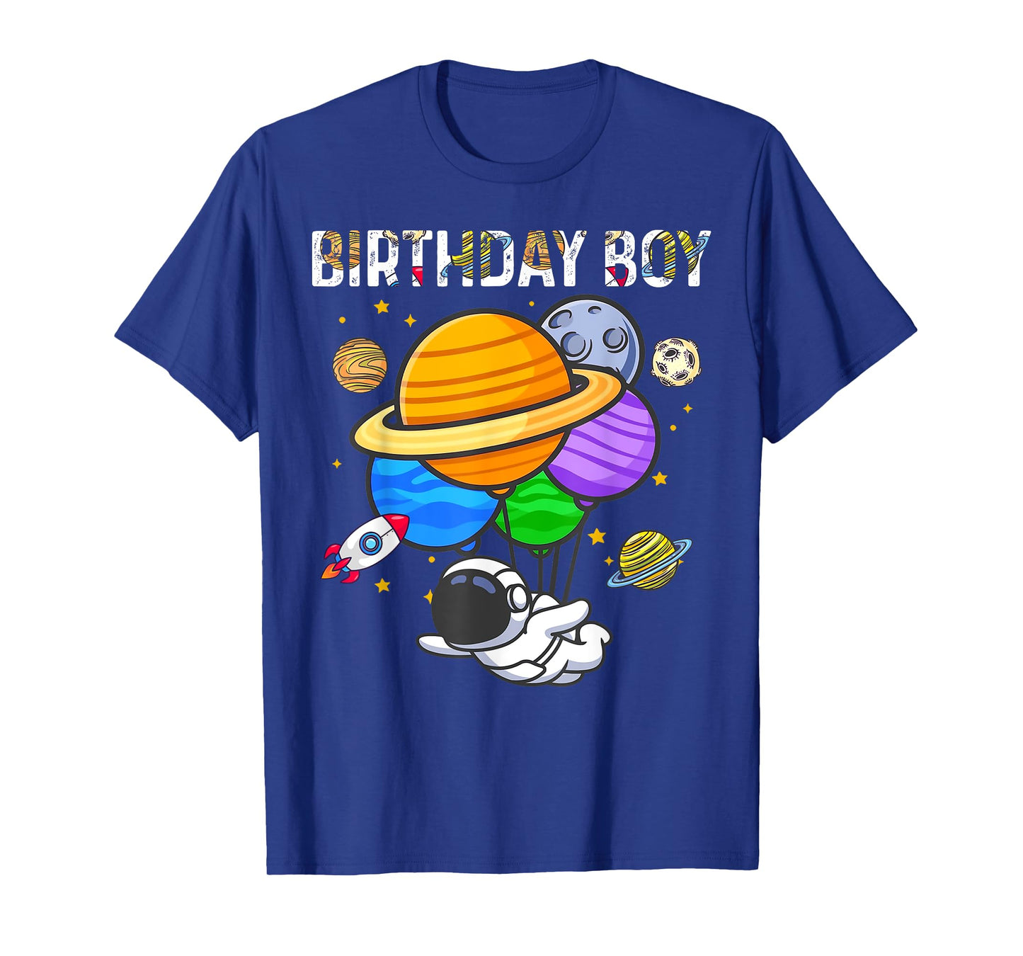 Birthday Boy Astronaut Space Theme Birthday Party Matching T-Shirt