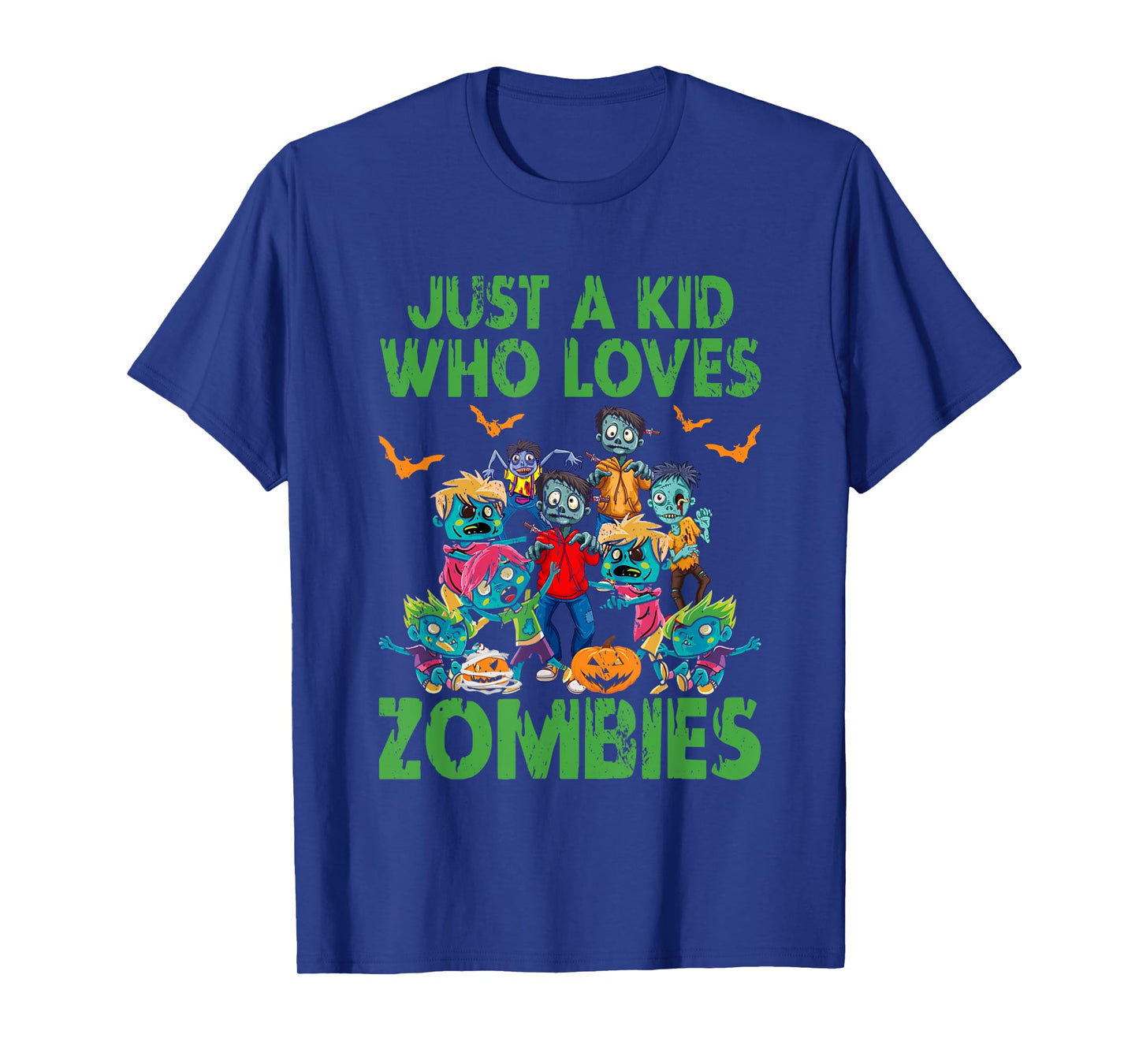 Just A Kid Who Loves Zombies Halloween Zombie Enthusiast T-Shirt