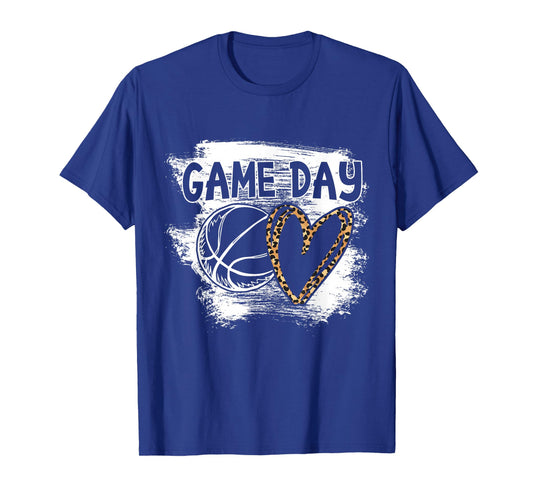 Basketball Player Game Day Leopard Cheetah Basketball Fan T-Shirt
