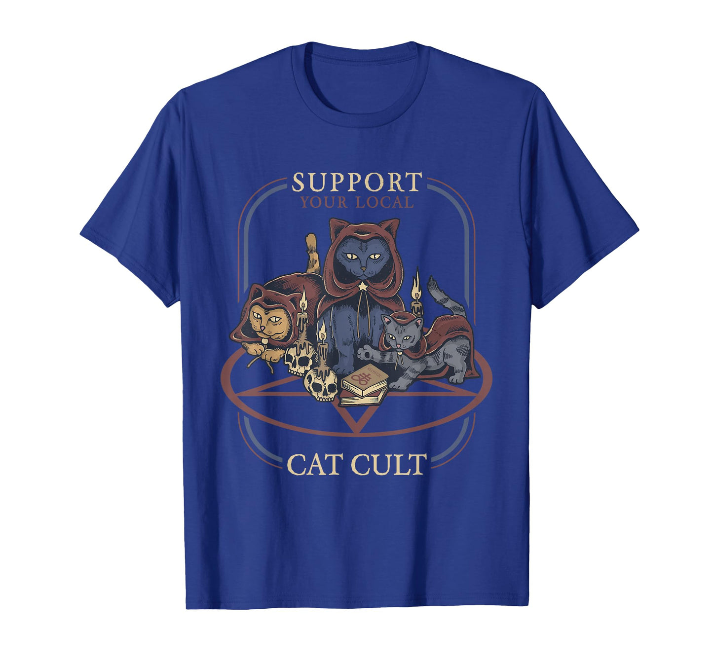 Support Your Local Cat Cult - Retro Occult T-Shirt