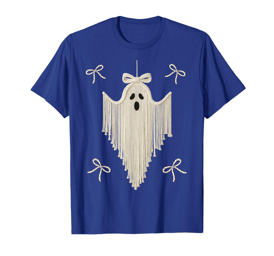 Girly Ghost Coquette Bow Cute Boat Rope Spooky Hanging Ghost T-Shirt