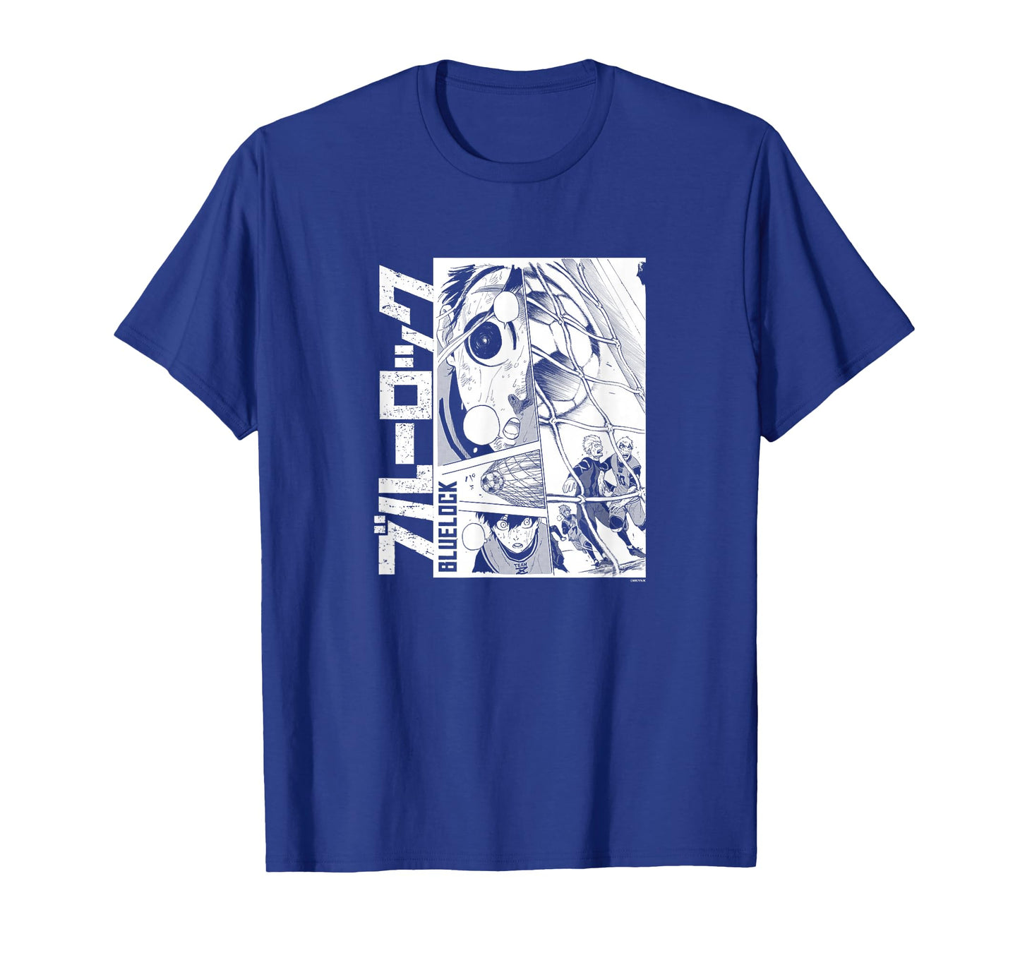 Blue Lock Yoichi Isagi Epic Goal Distressed Manga Panels T-Shirt