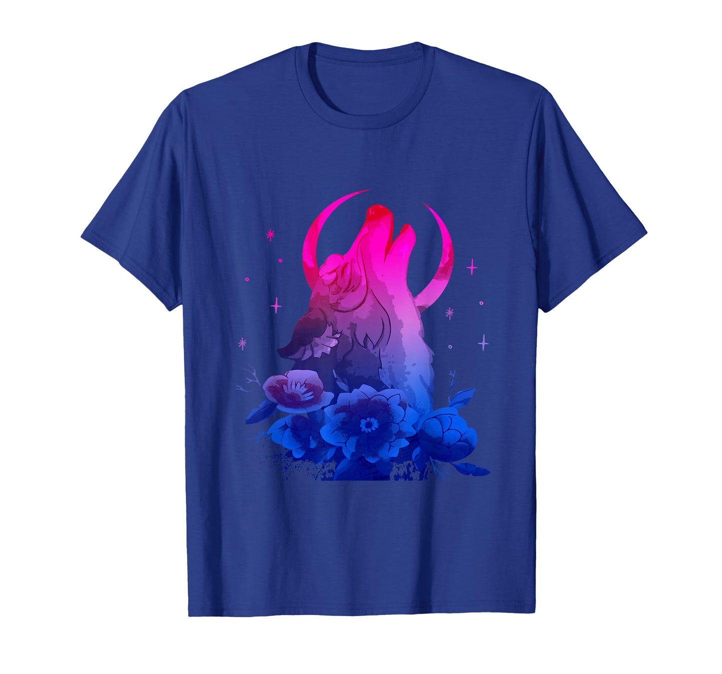 Bi Pride Bisexuality Bisexual Flag Howling Wolf Bisexual T-Shirt