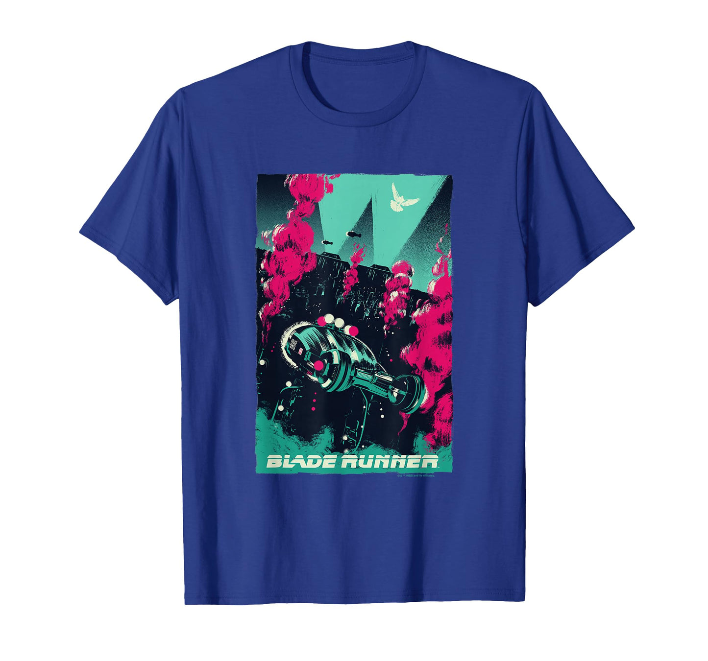 WB100 Blade Runner Red & Blue Vintage Comic Movie Poster T-Shirt