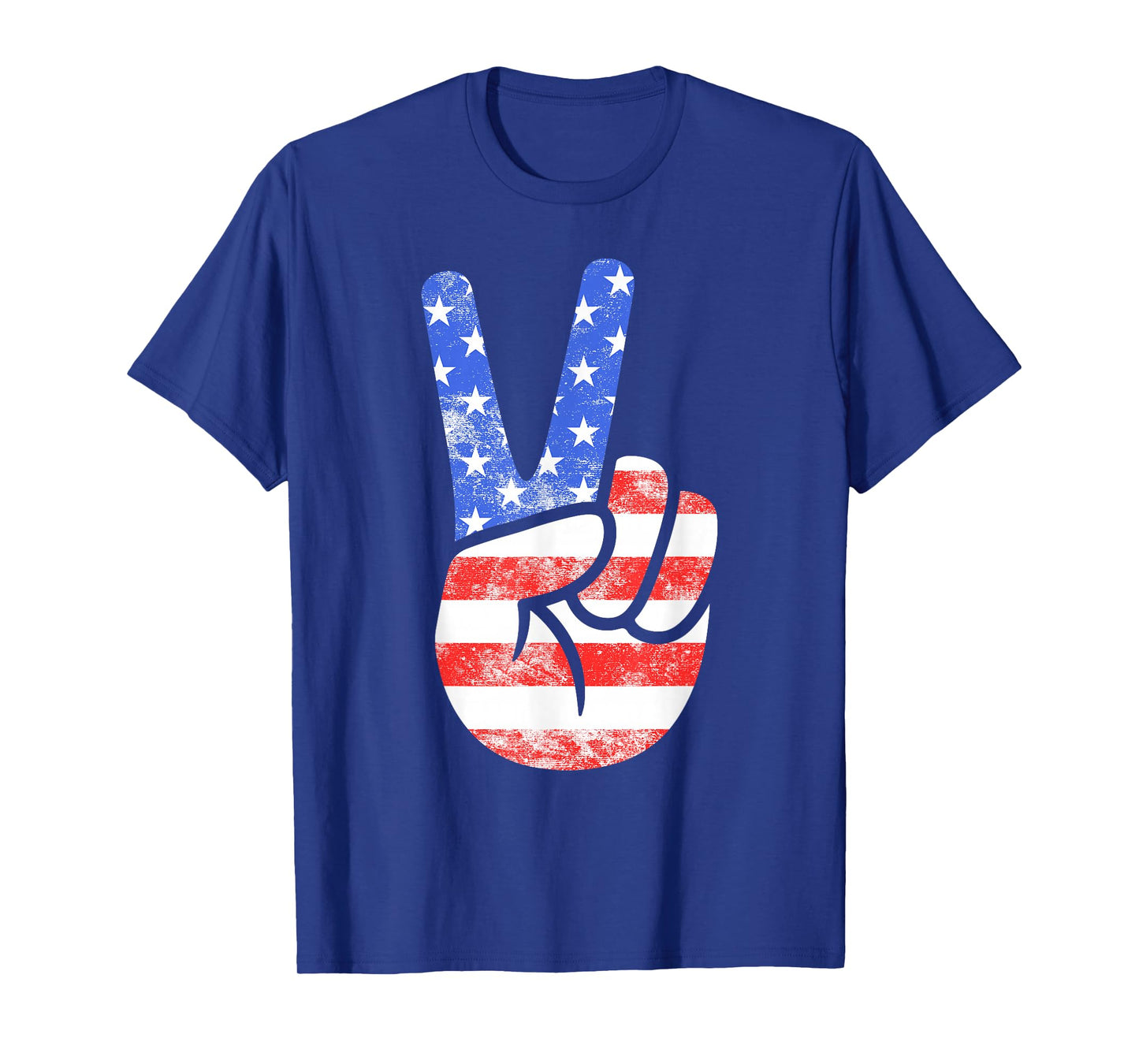 American Flag Peace Sign Hand Shirt USA 4th Fourth of July T-Shirt