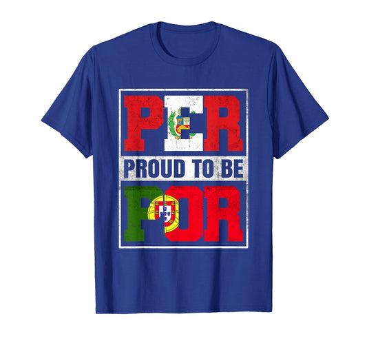 Proud Peruvian Portuguese Mix Peru and Portugal Heritage T-Shirt
