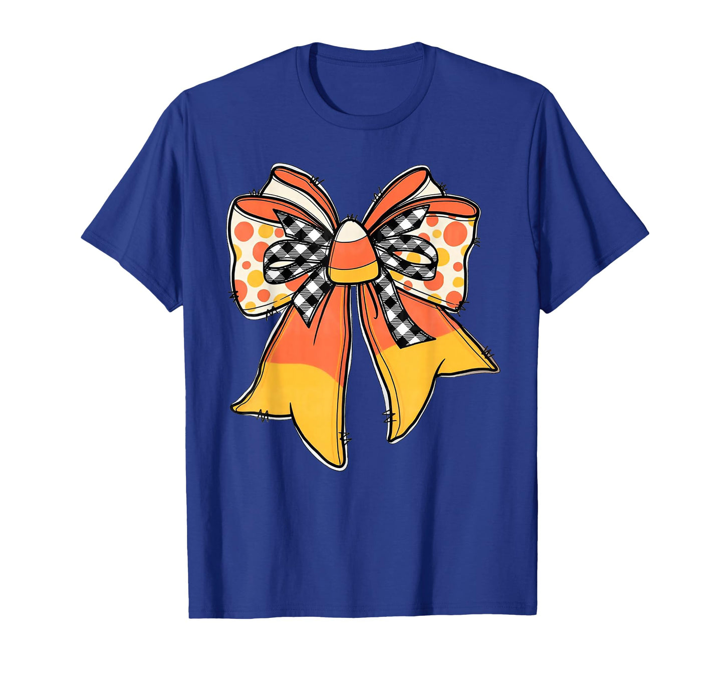 Coquette Bow Candy Corn Thanksgiving Costume Women Girl Kids T-Shirt