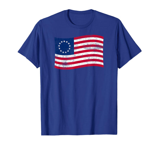Betsy Ross Flag 13 Colonies – American History Patriotic T-Shirt
