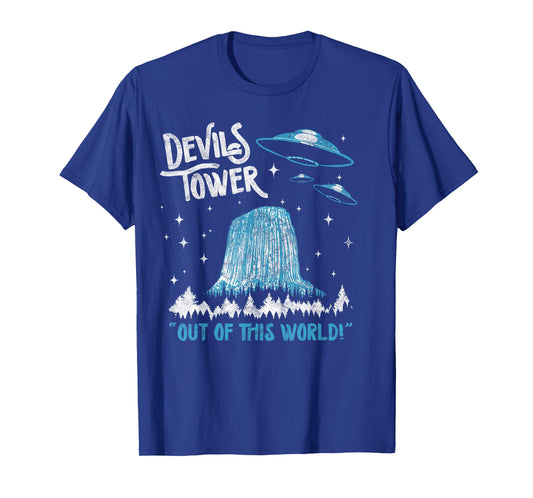 Devils Tower National Monument Out of This World! Funny UFO T-Shirt
