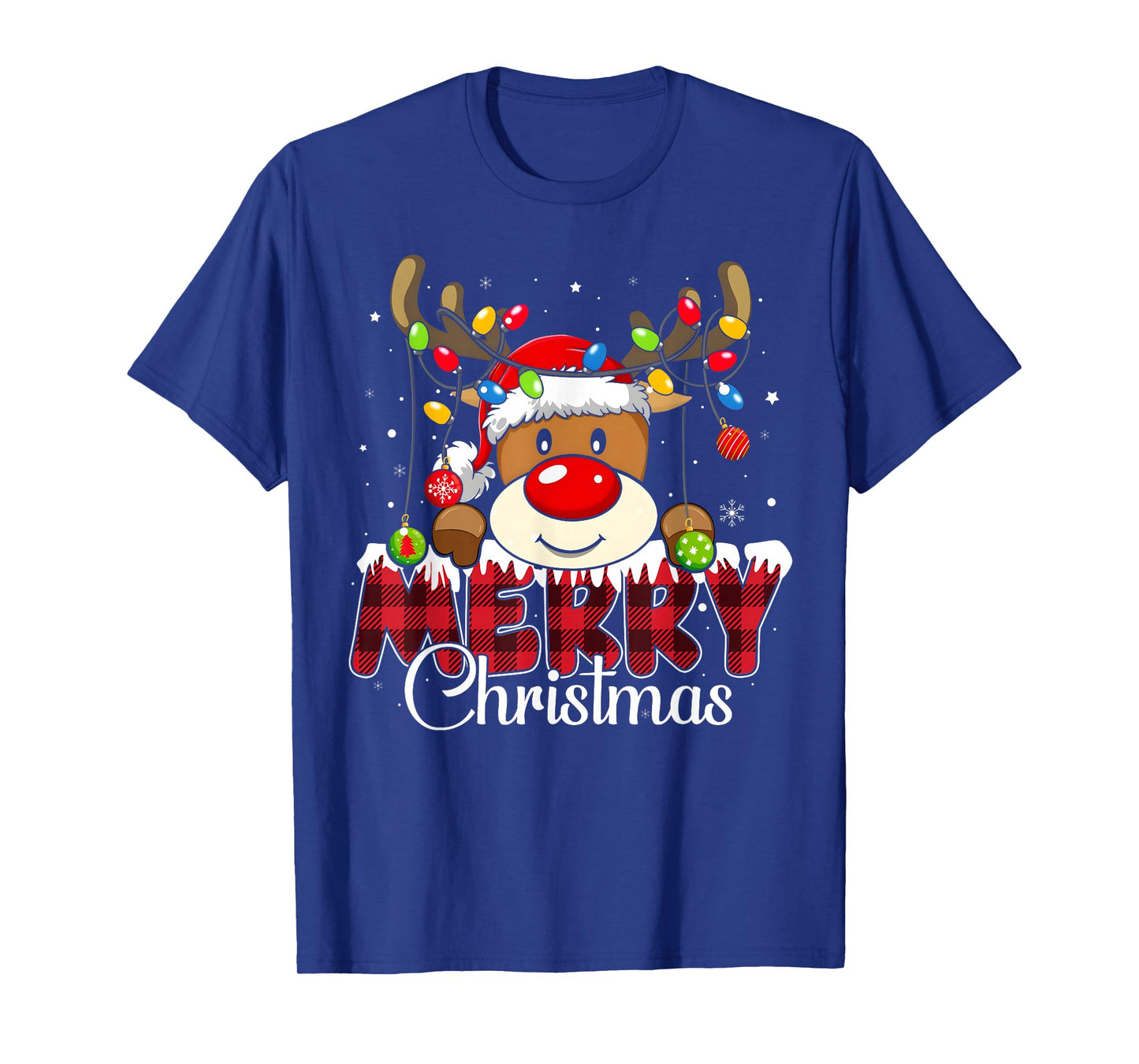 Merry Christmas Reindeer Xmas Family Matching Men Women Kids T-Shirt