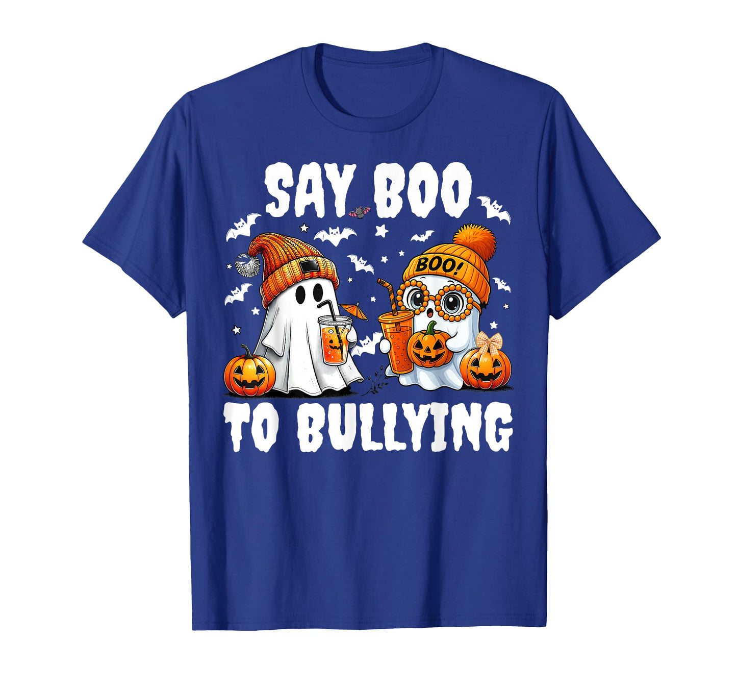Say Boo to Bullying Ghost Halloween Unity Day Anti Bullying T-Shirt
