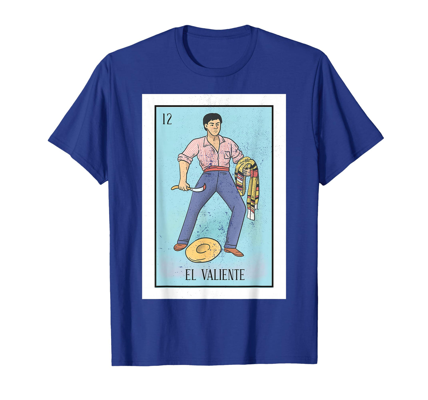Retro El Valiente Mexican Lottery Bingo Game The Brave Card T-Shirt