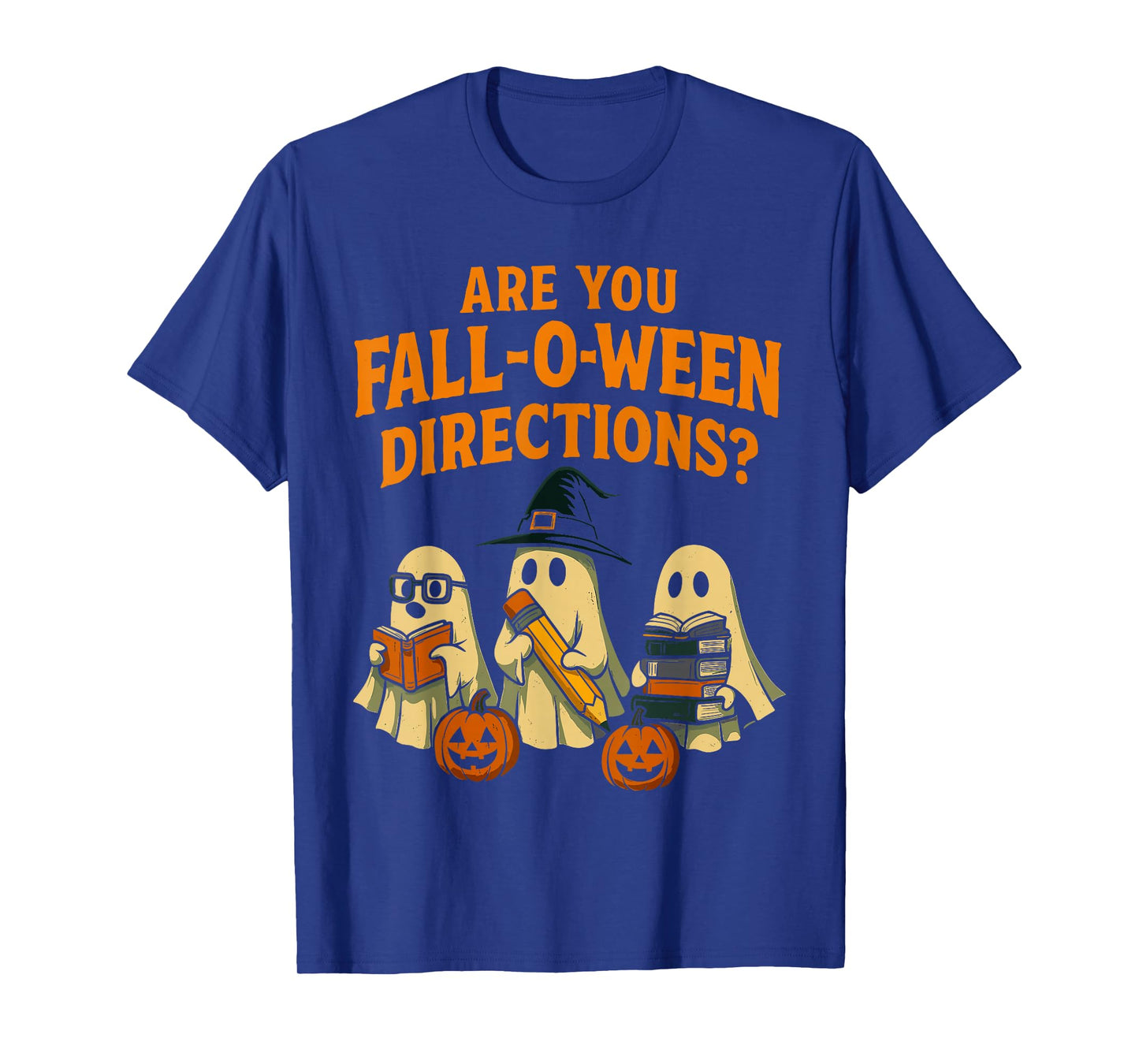 Halloween Ghost Teacher Shirt are You Fall O Ween Directions T-Shirt