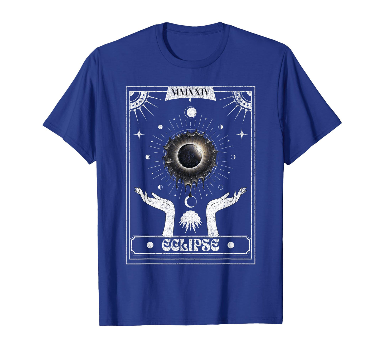 America Total Solar Eclipse 2024 Tarot Card View Totality T-Shirt