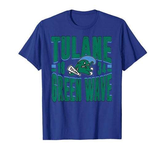 Tulane Green Wave Vintage 90's Retro Black T-Shirt
