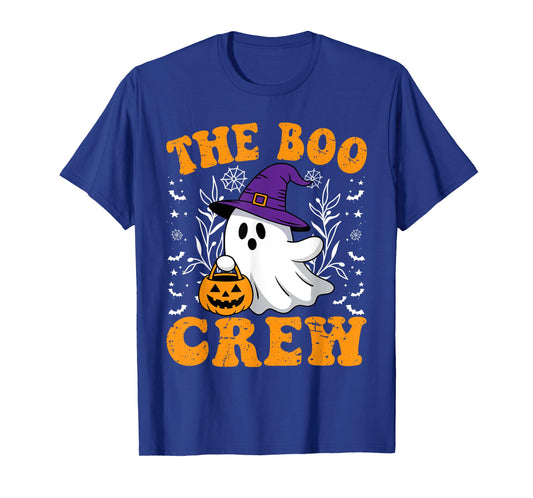 Halloween Ghost The Boo Crew Costume Matching Men Women Kids T-Shirt