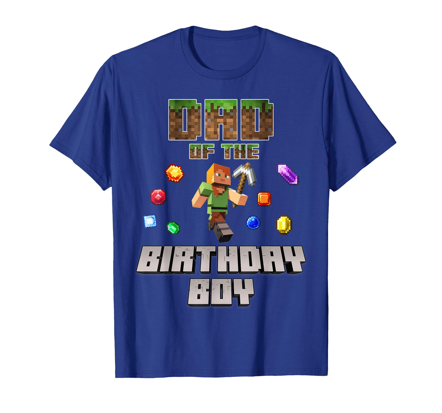 Dad Of The Birthday Boy Video Gamer Pixel Number T-Shirt