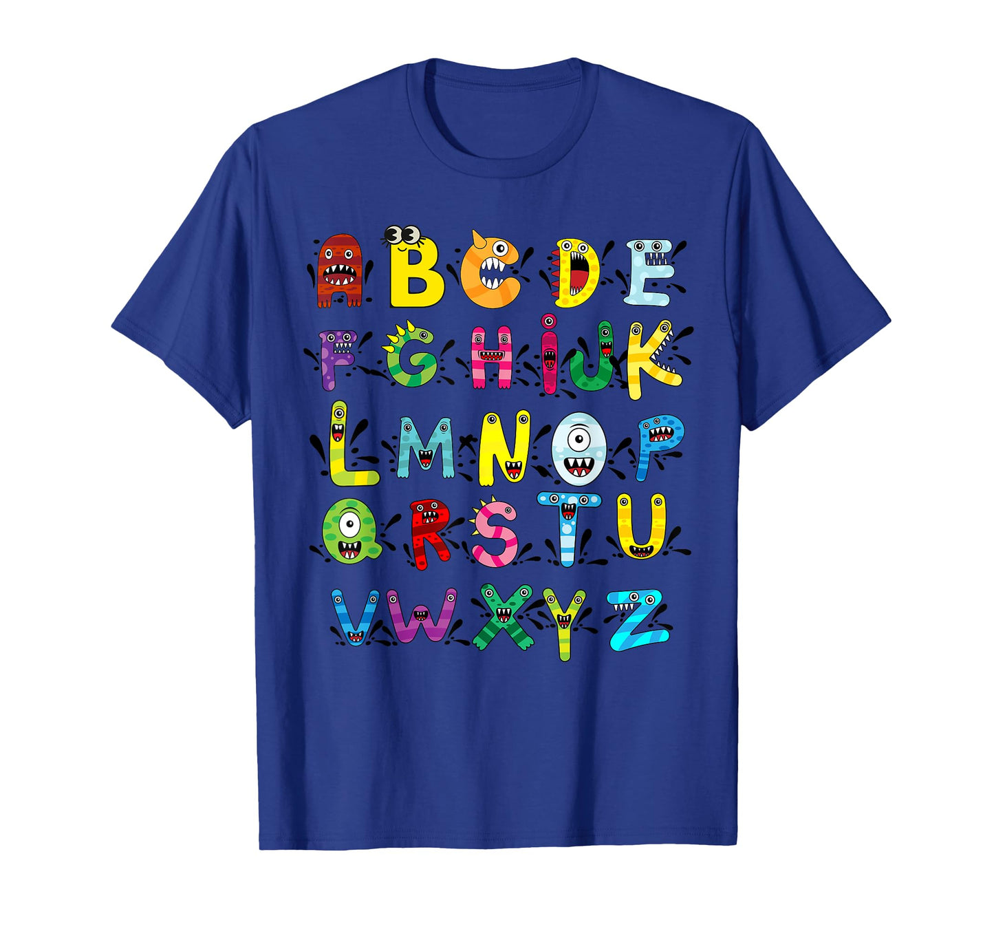 ABC Cute Monster Alphabet Halloween Teacher Costume Kids T-Shirt
