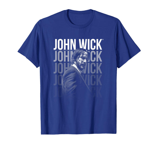 John Wick Classic Fit Logo T-Shirt - Cotton Crew Neck Short Sleeve, Black