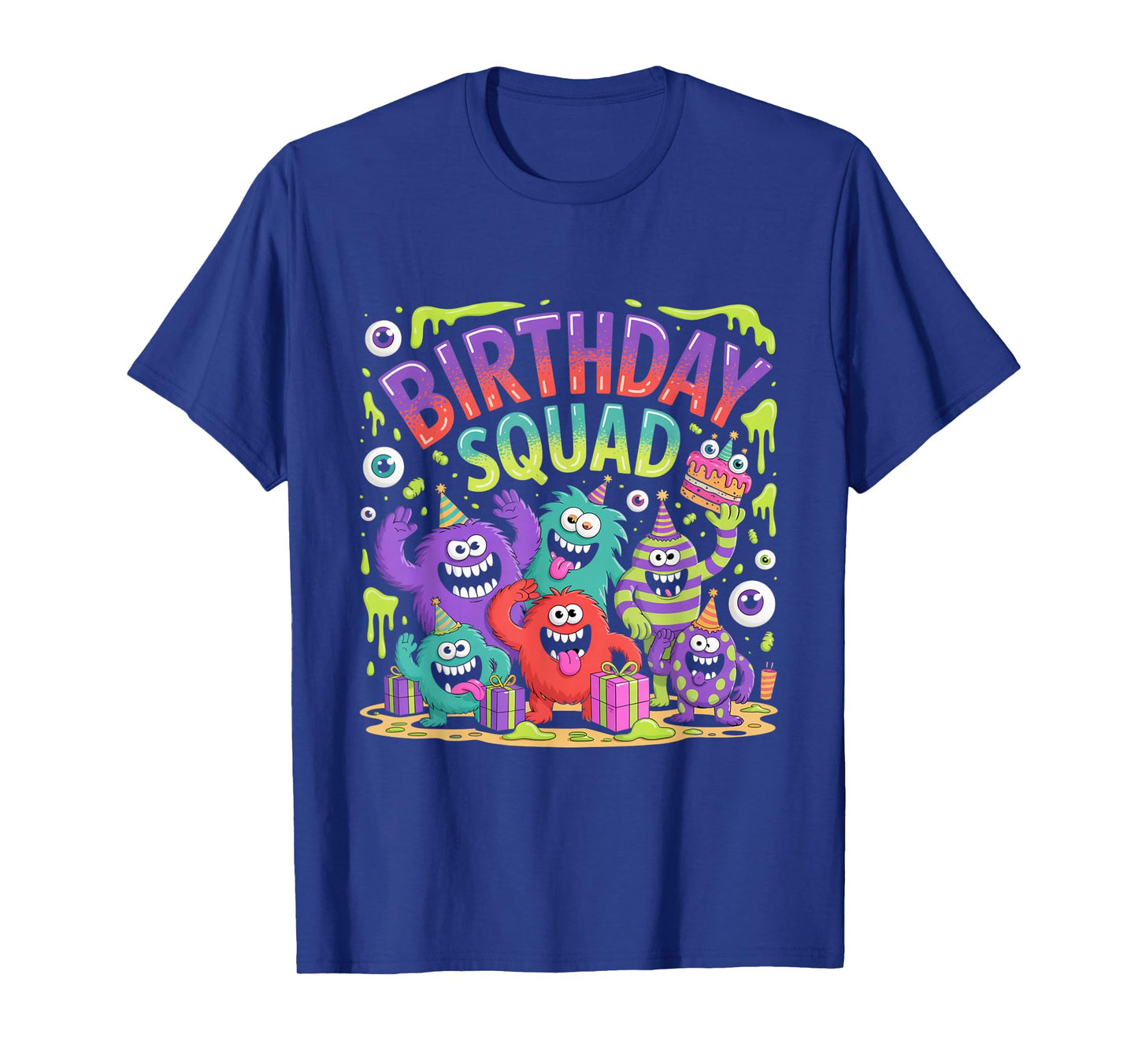 Cute Monster Birthday Squad Slime Party Crew T-Shirt