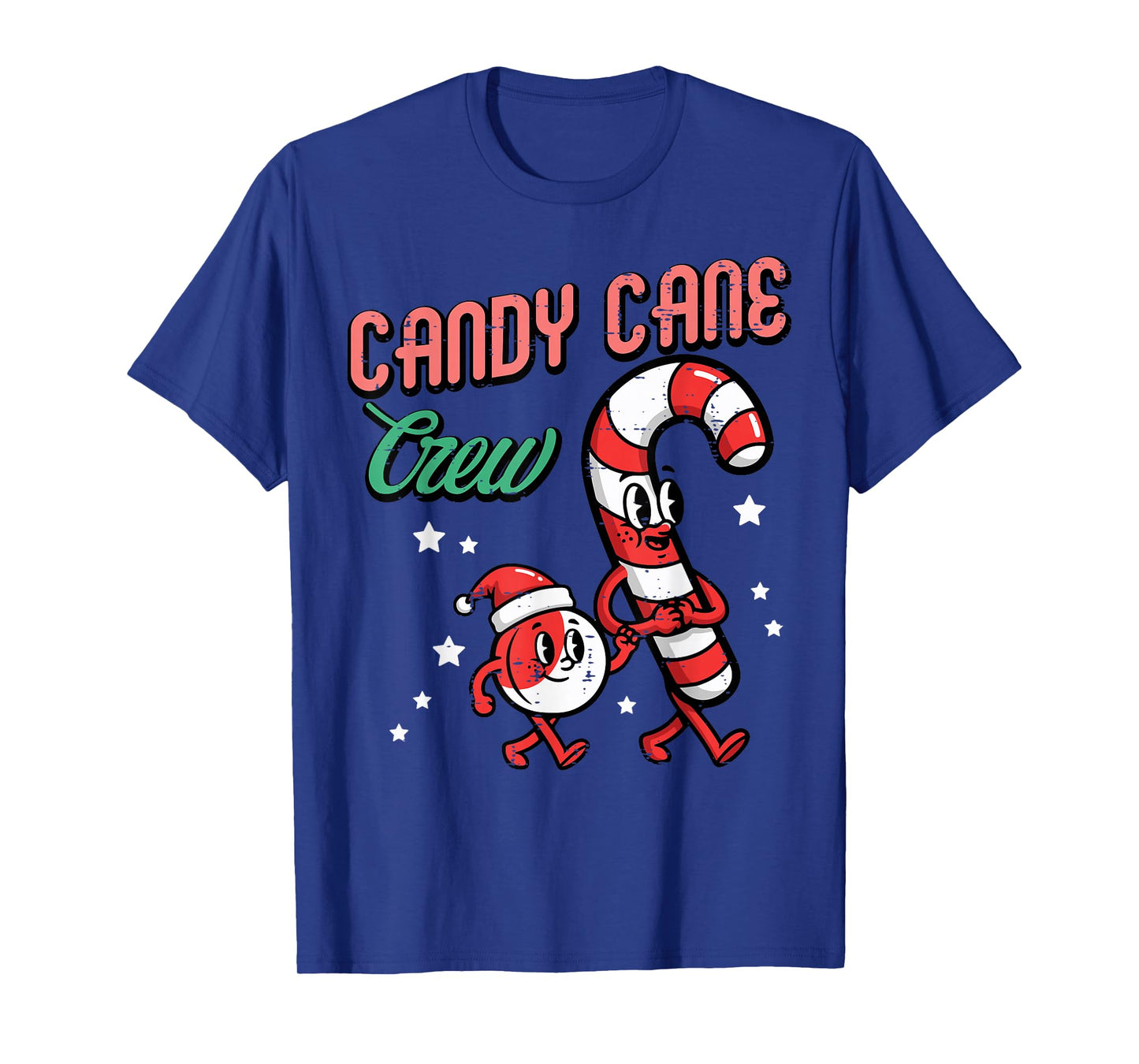 Christmas Candy Cane Crew Squad Xmas Matching Men Women Kids T-Shirt