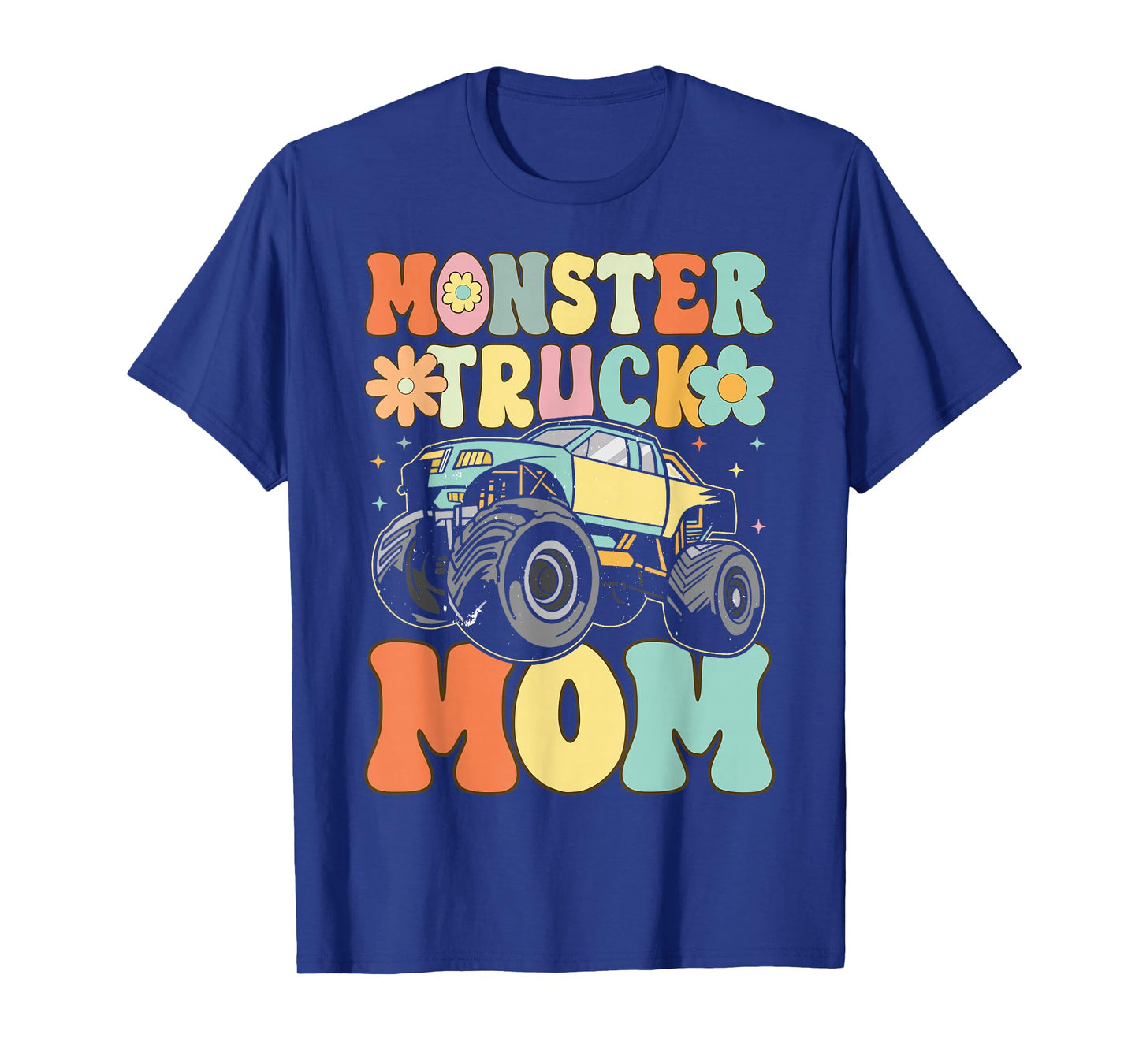 Monster Truck Mom Groovy Truck Lover Mom Female T-Shirt