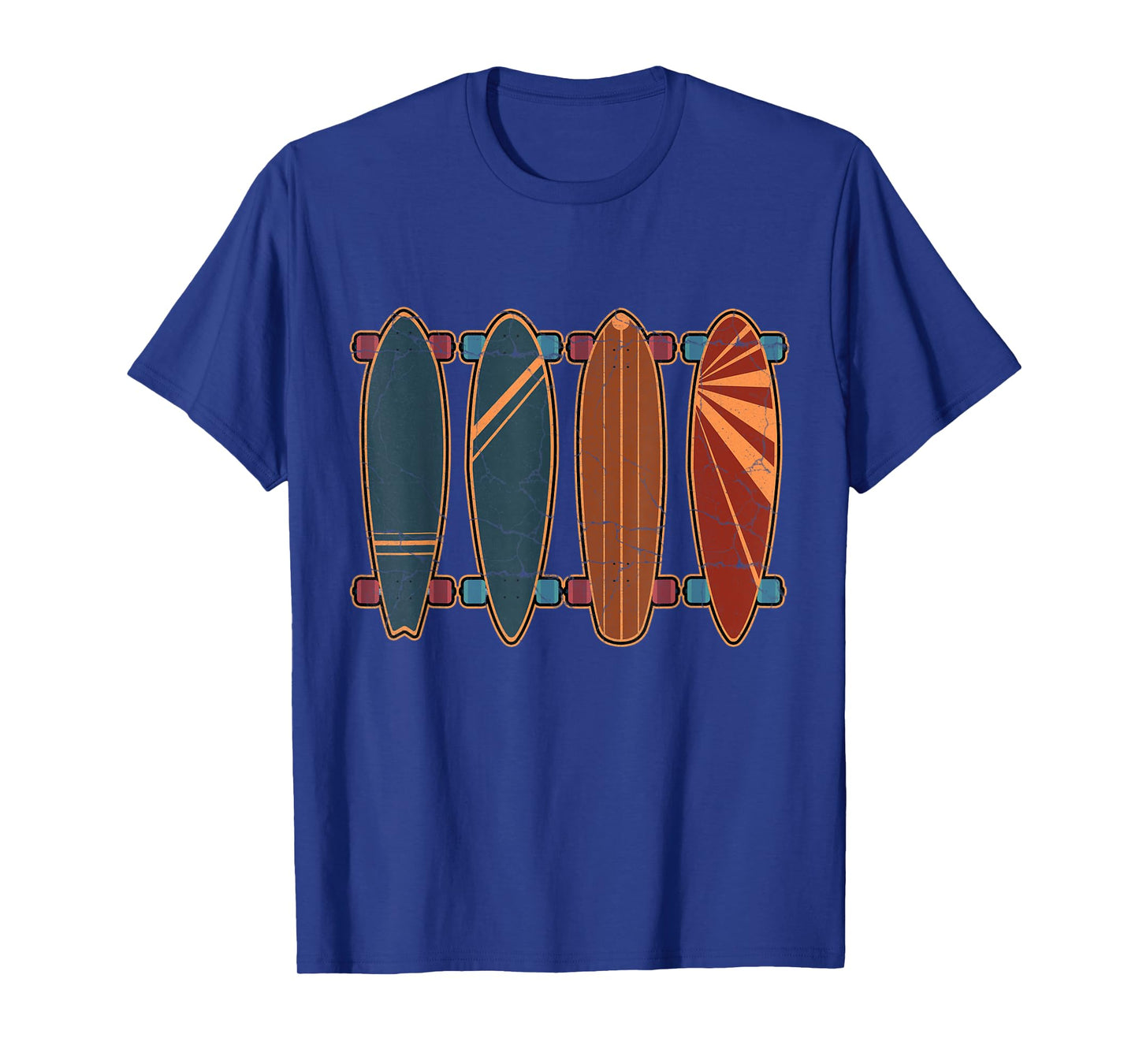 Distressed Longboard Longboarding Lovers & Longboarder Gift T-Shirt