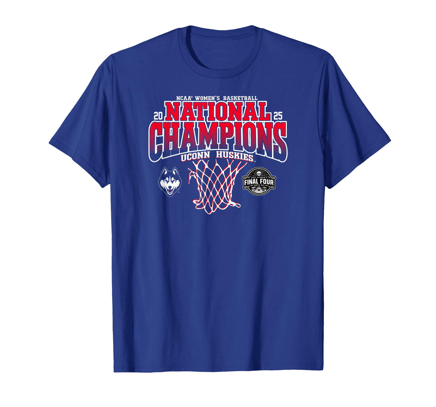 Connecticut Huskies National Champs 2025 Women's Bball Net T-Shirt