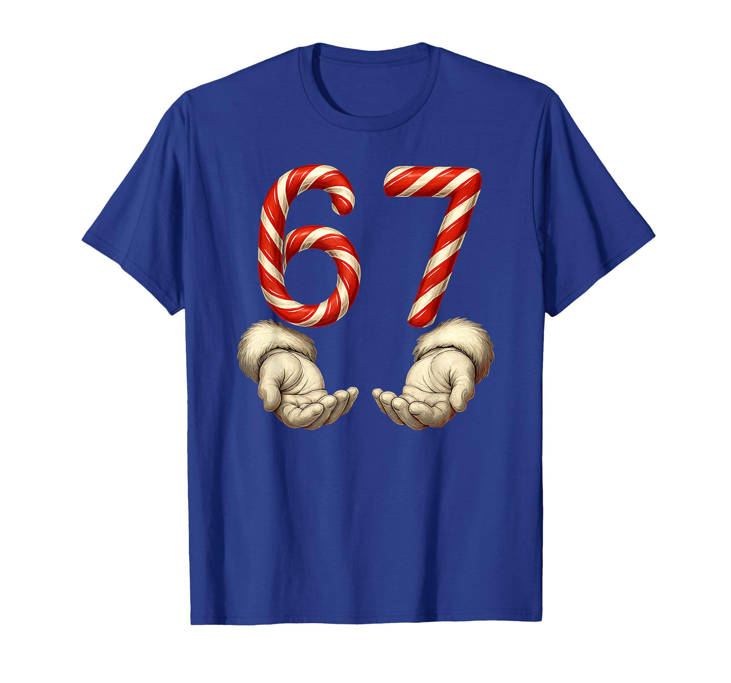 Christmas 67 Santa Claus Candy Canes Funny Humor Meme T-Shirt
