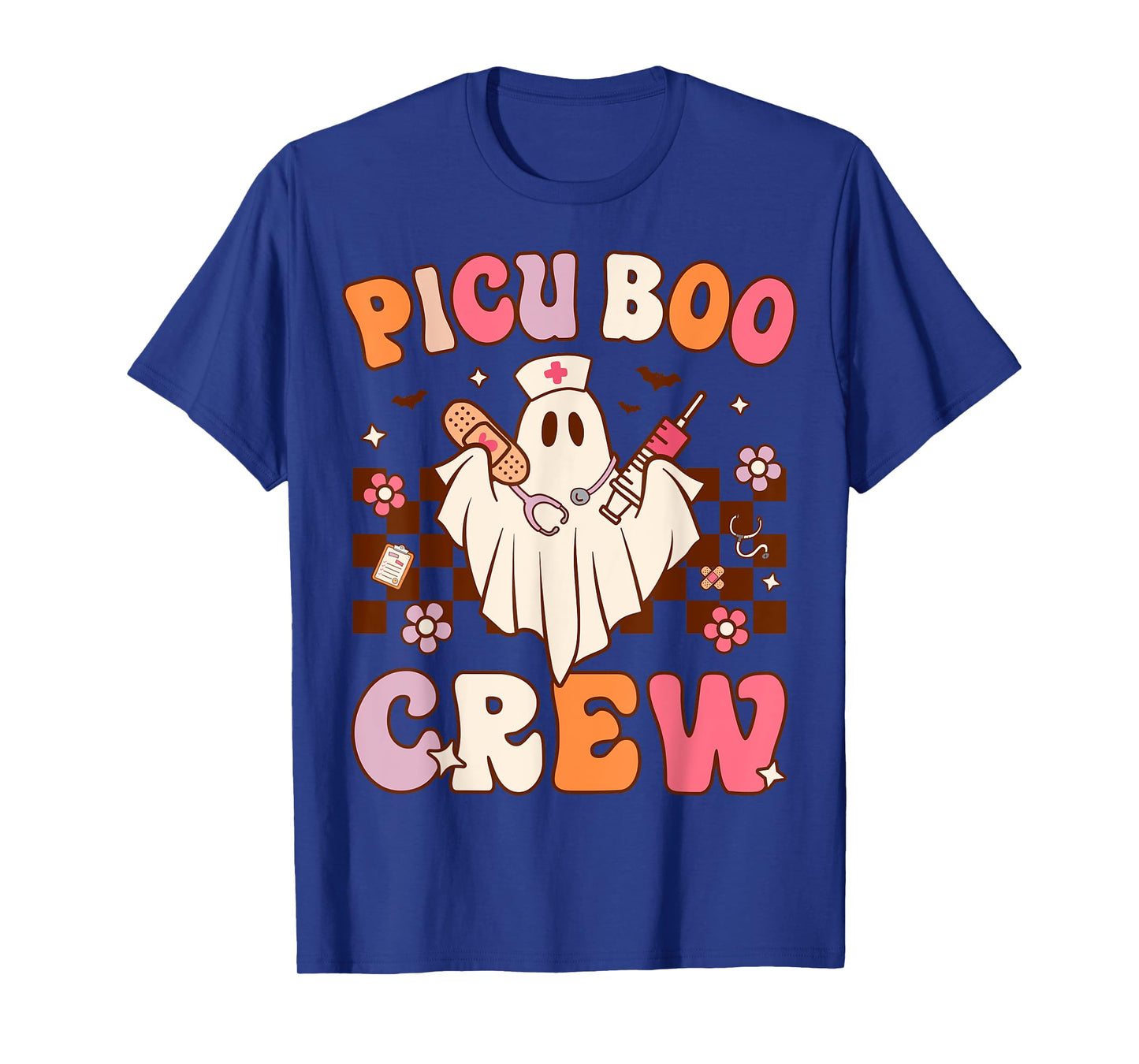 PICU Nurse Boo Crew Halloween Pediatric Intensive Care Nurse T-Shirt