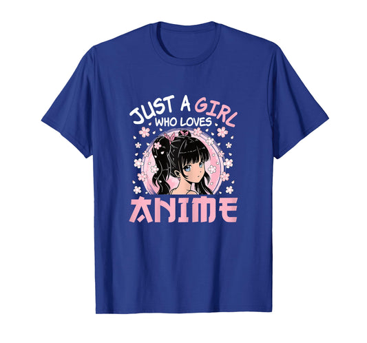 Just A Girl Who Loves Anime Cute Japanese Anime Otaku Women T-Shirt