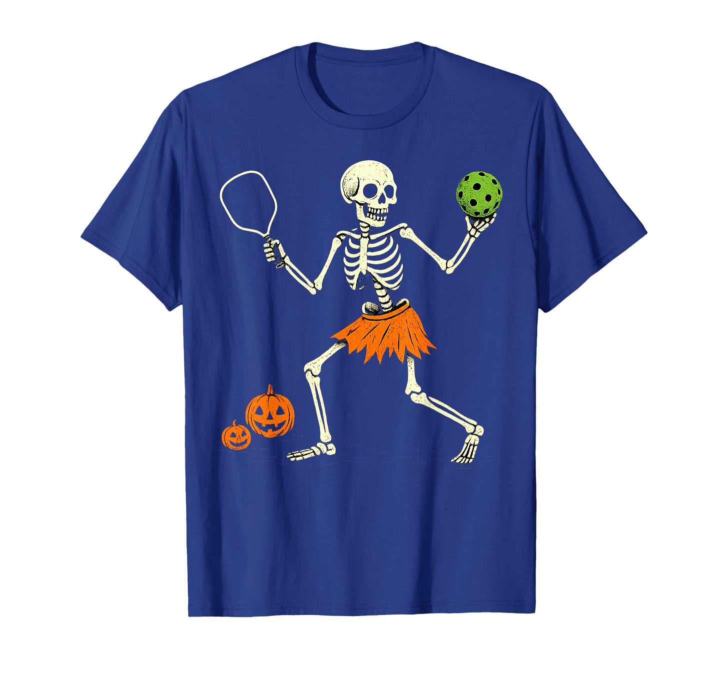 Spooky Pickleball Halloween Skeleton Costume Women T-Shirt