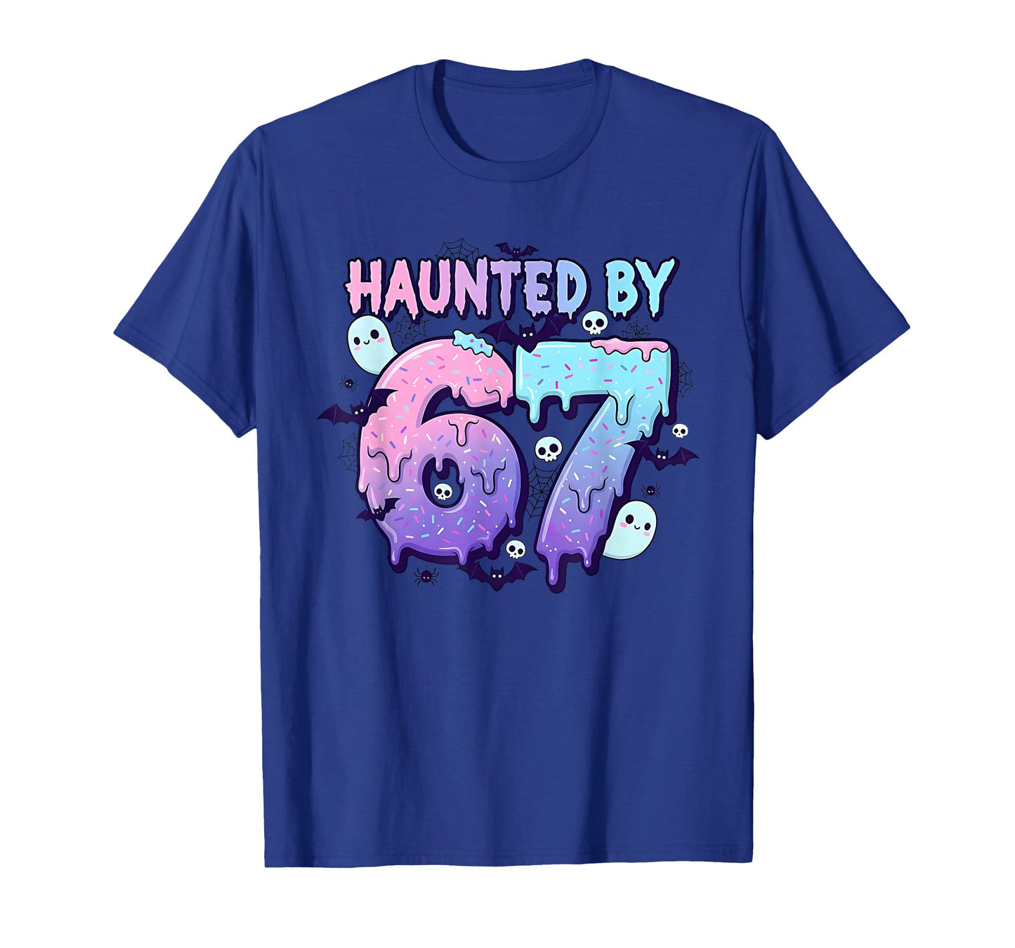 Haunted by 67 Drippy Ghost Meme Funny Halloween Girls Boys T-Shirt