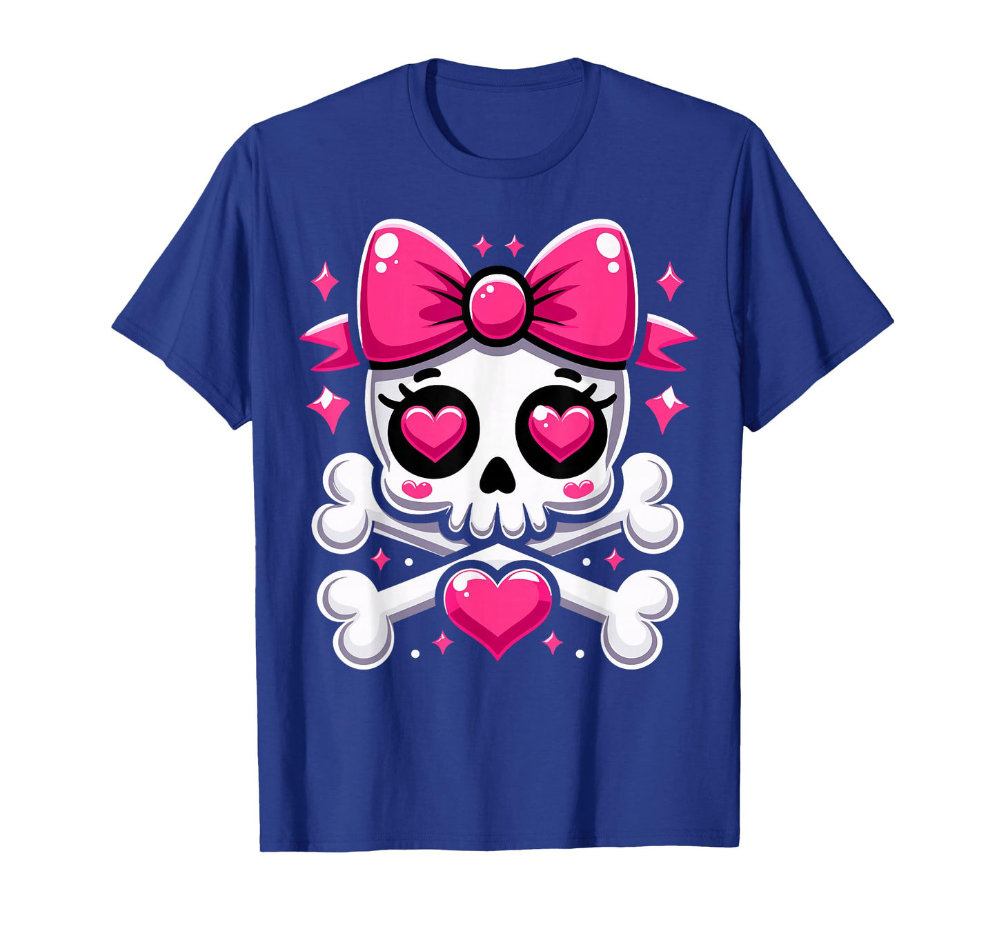 Skull with Bow Pink Girl Skull Halloween T-Shirt