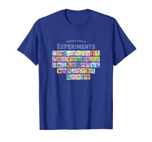 Disney Lilo & Stitch Periodic Table Of Experiments Big Logo T-Shirt