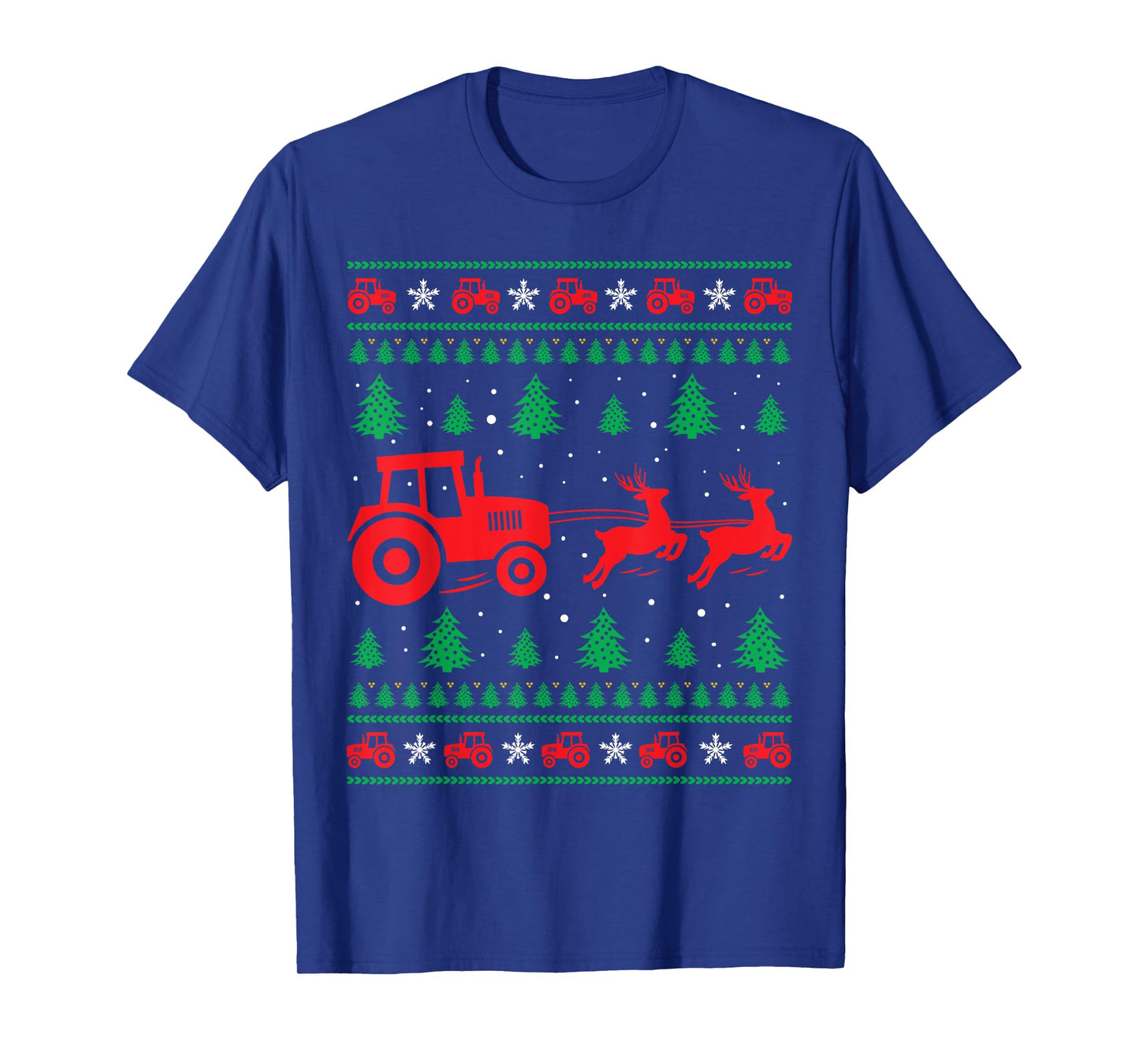 Tractor Riding Reindeers Farmers Ugly Christmas Sweater Boys T-Shirt
