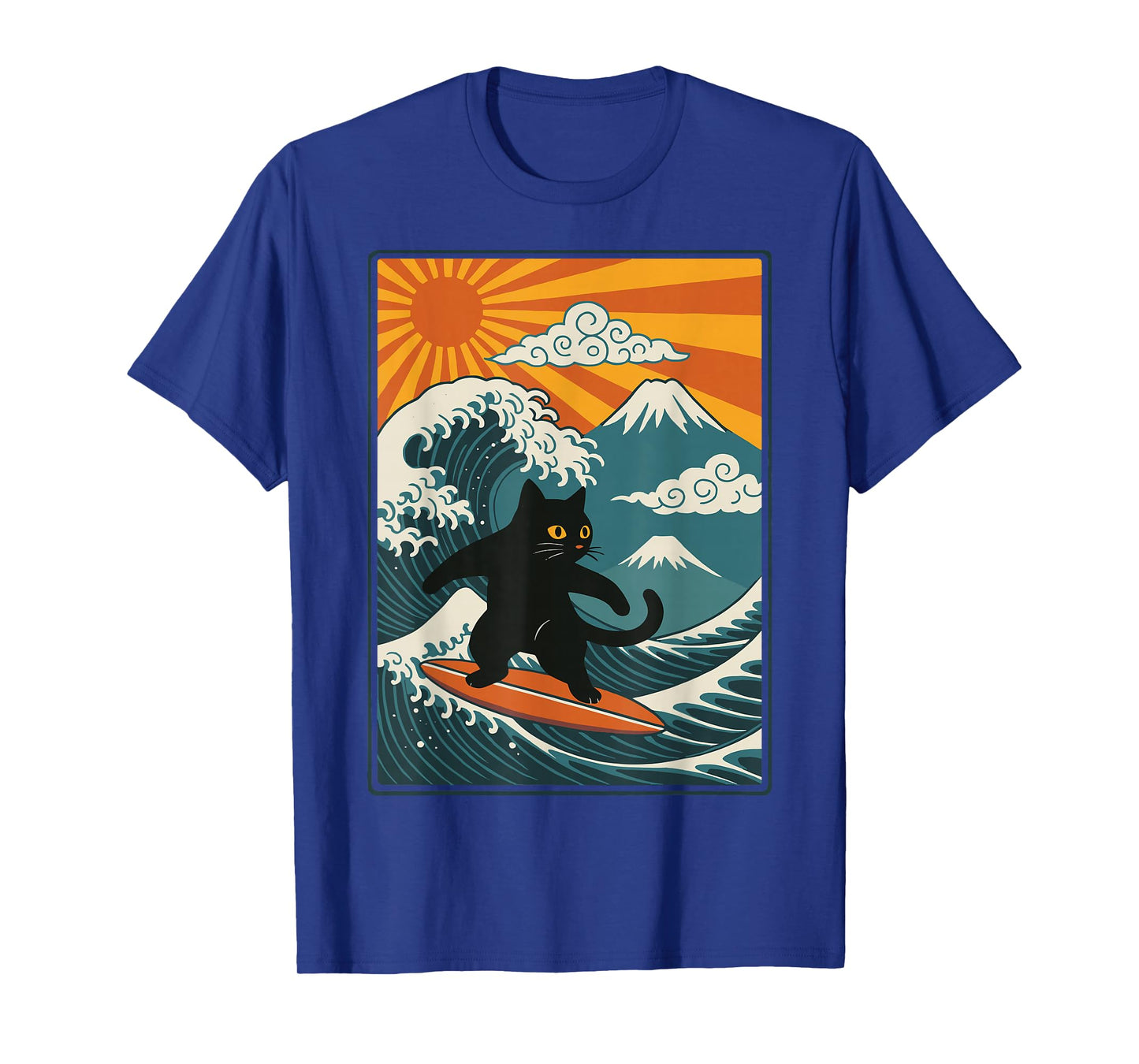 Cat Surfing Japanese T-Shirt