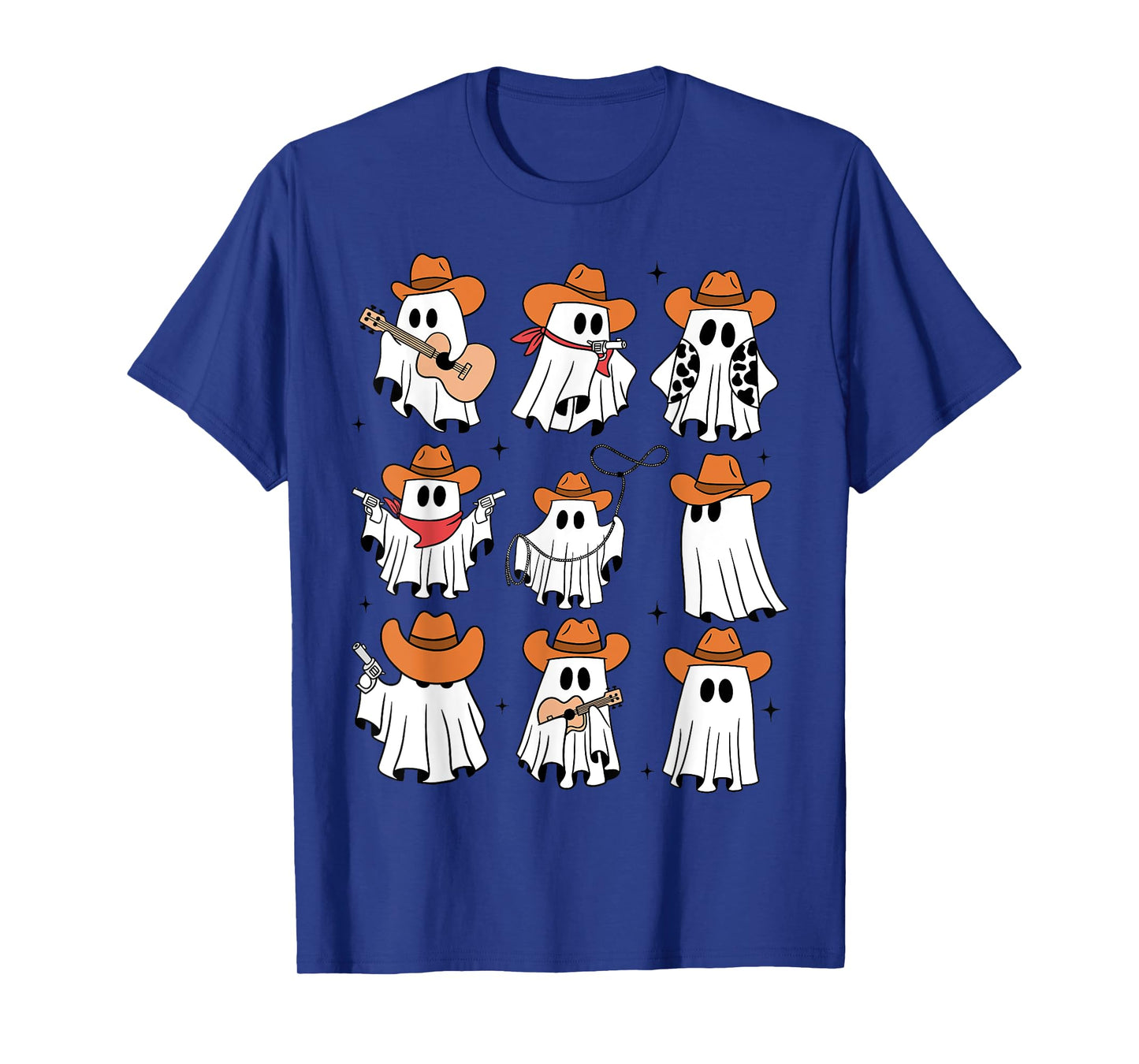 Funny Cowboys Ghost Western Halloween Howdy Rodeo Cute Ghoul T-Shirt