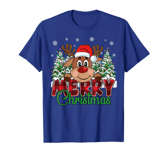 Funny Reindeer Xmas Family Merry Christmas T-Shirt