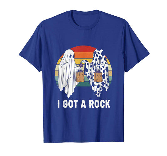 I Got A Rock Retro Ghost Trick Or Treat Spooky Halloween T-Shirt