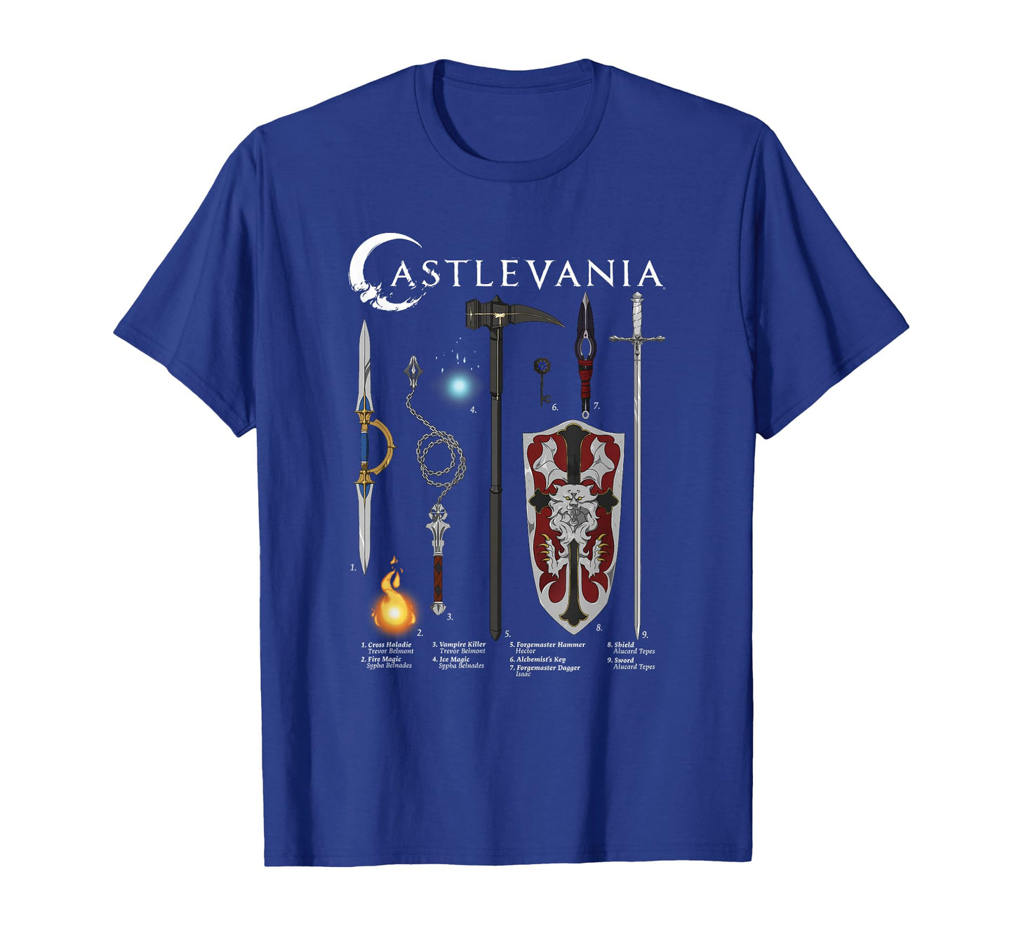 Castlevania Weapons Textbook Poster T-Shirt
