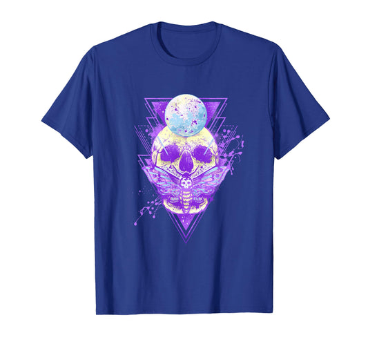 Pastel Goth Skull Deaths Head Moth T-Shirt
