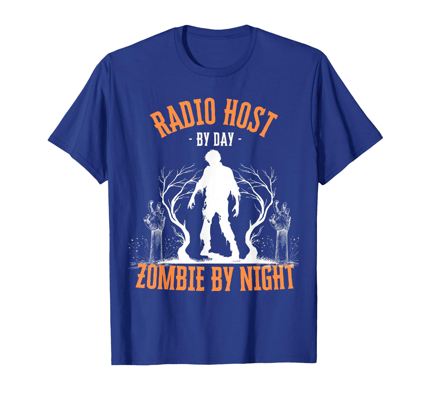 Radio Host by Day Zombie by Night Funny Halloween Creepy T-Shirt
