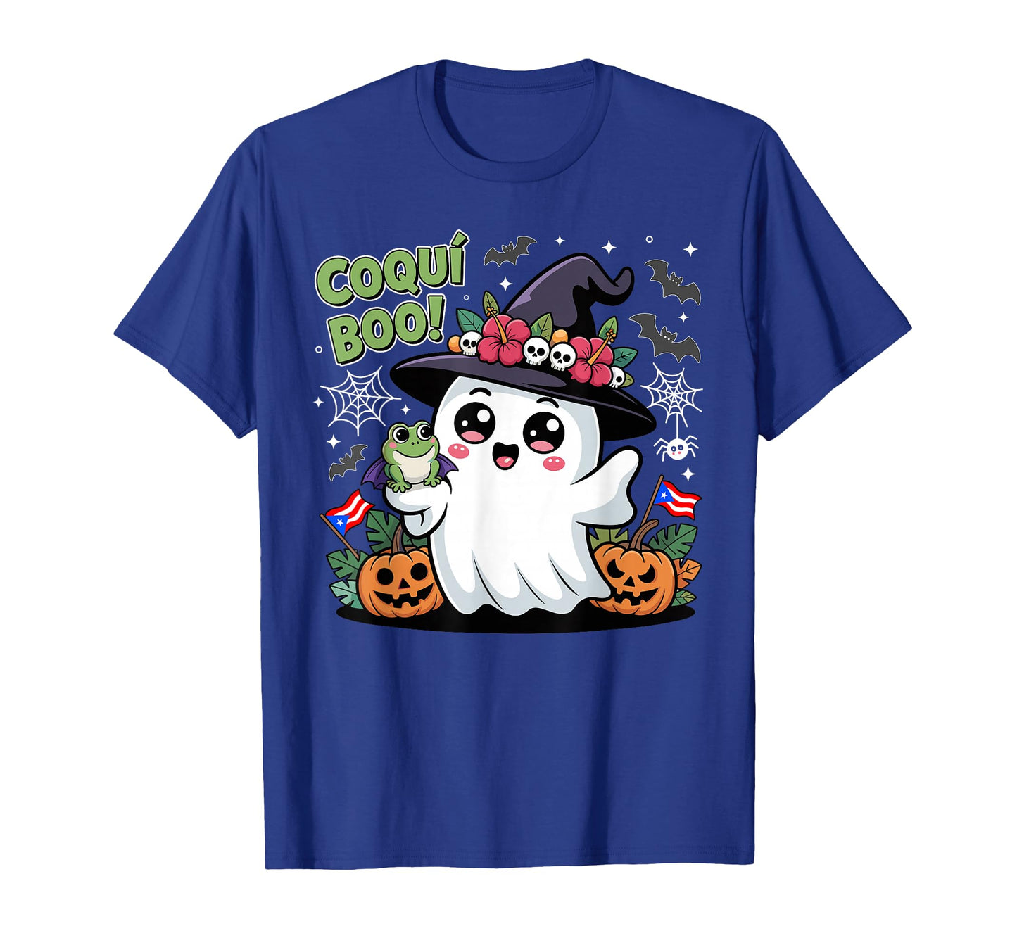 Coquí Boo Puerto Rico Funny Halloween Boricua Ghost Costume T-Shirt