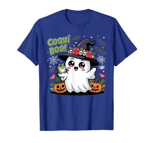 Coquí Boo Puerto Rico Funny Halloween Boricua Ghost Costume T-Shirt