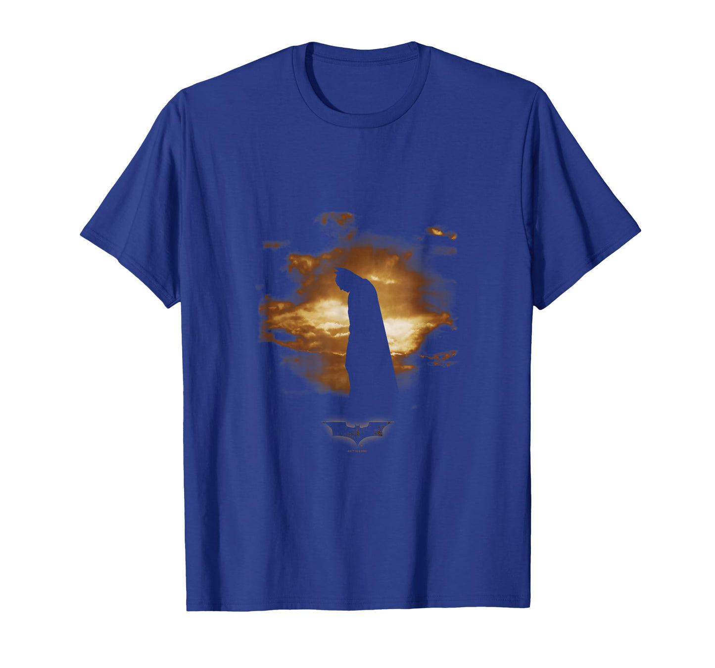 Batman Begins Distressed Bat Sunset Silhouette Poster T-Shirt